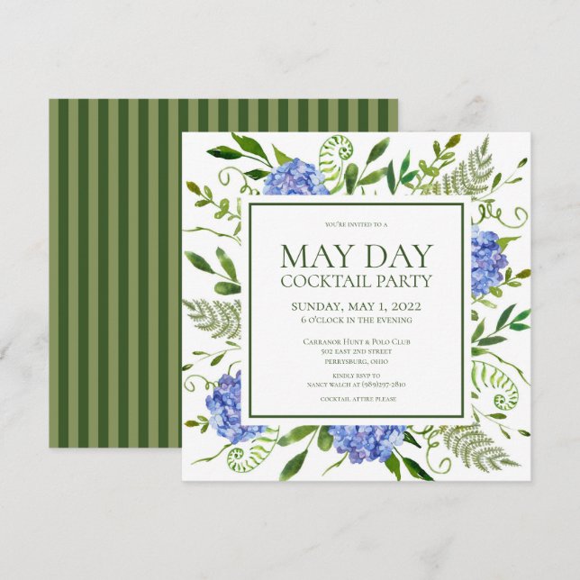 Invitation à la fête de cocktail de la fête du Tra (Devant / Derrière)