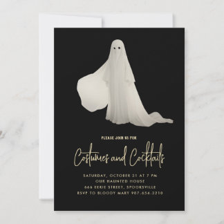 Invitation à la fête de cocktails d'Halloween avec