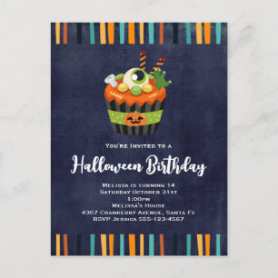 Invitation à la fête de Cupcake pour Halloween Dép