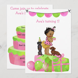 Invitation à la fête de Dachshund