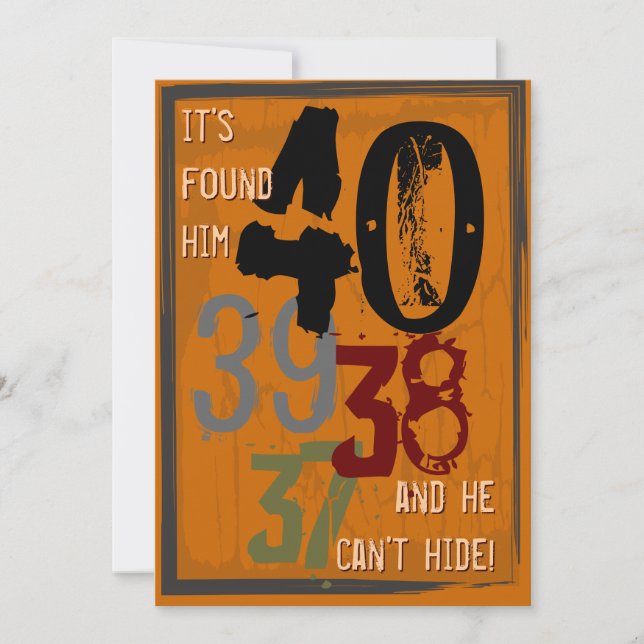 Invitation à la fête de décompte des grungy pour l (Devant)