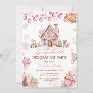Invitation à la fête de décoration de maison en pa