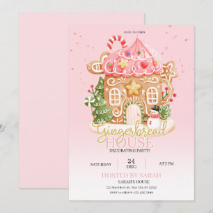 Invitation à la fête de décoration de maison en pa