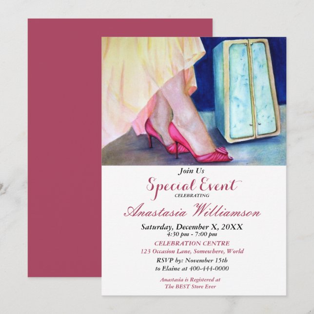 INVITATION À LA FÊTE DE DÉPART (Devant / Derrière)