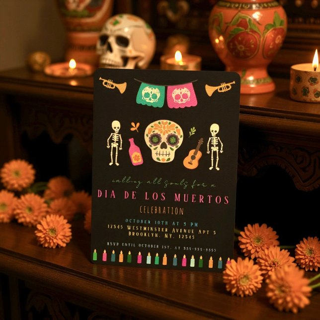 Invitation à la fête de Día de los Muertos (Créateur téléchargé)