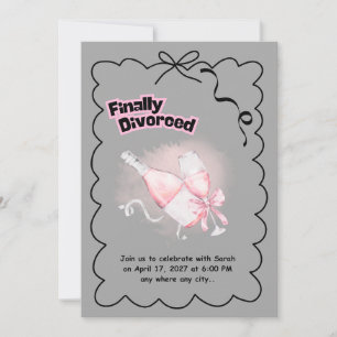 Invitation à la fête de divorce Enfin libre