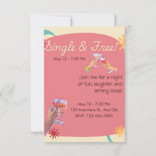 Invitation à la fête de divorce Je suis libre