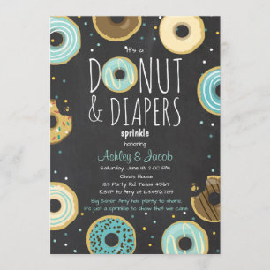 Invitation à la fête de douche bébé garçon avec de