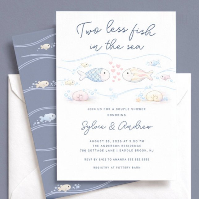 Invitation à la fête de douche de couple Deux Pois (Créateur téléchargé)