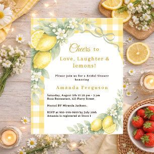 Invitation à la fête de douche de mariée aux citro
