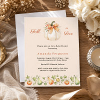 Invitation à la fête de douche de mariée de crème 