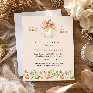 Invitation à la fête de douche de mariée de crème 
