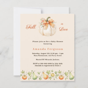 Invitation à la fête de douche de mariée de crème 