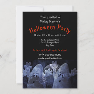 Invitation à la fête de fantôme d'Halloween pour l