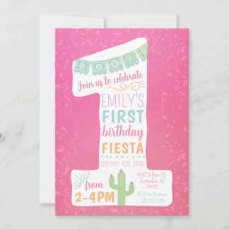 Invitation à la fête de fête du premier anniversai