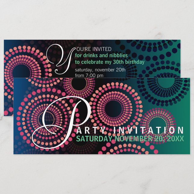 Invitation à la fête de feux d'artifice des Nuits  (Devant / Derrière)