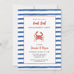 Invitation à la fête de fiançailles Crab Boil