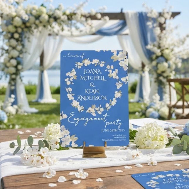 Invitation à la fête de fiançailles des fleurs de  (Créateur téléchargé)