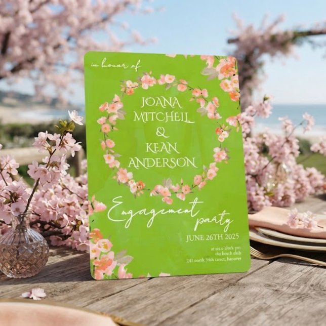 Invitation à la fête de fiançailles des fleurs de  (Créateur téléchargé)