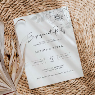 Invitation à la fête de fiançailles d'illustration