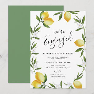 invitation à la fête de fiançailles du citron