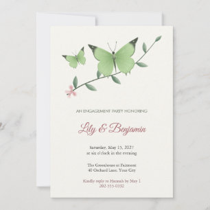 Invitation à la fête de fiançailles du papillon Ch