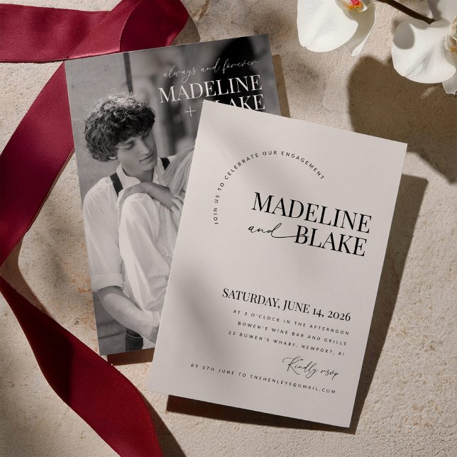 Invitation à la fête de fiançailles MADDIE (Créateur téléchargé)