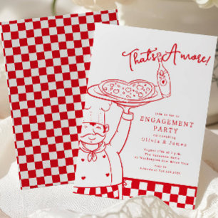 Invitation à la fête de fiançailles That's Amore P