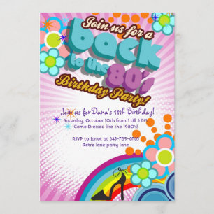 Invitation à la fête de fille de Bash dans les ann