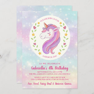 Invitation à la Fête de Fille de l'Unicorne