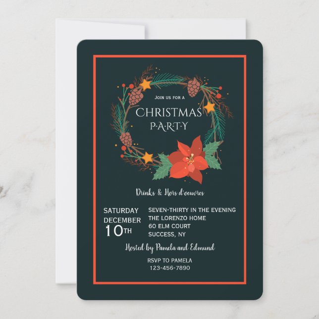 Invitation à la fête de fin d'année (Devant)