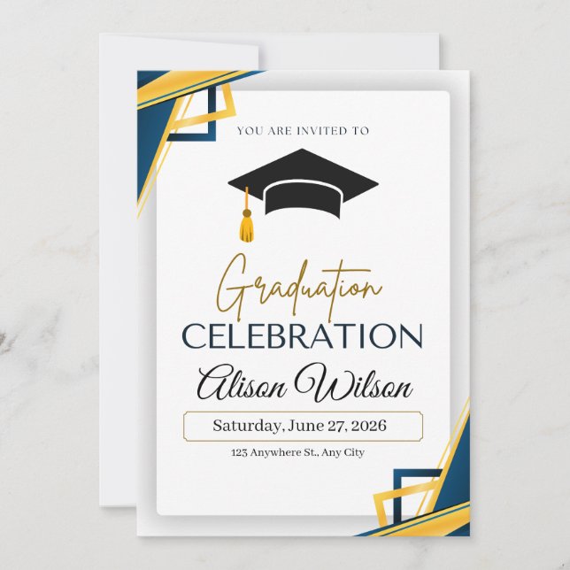 Invitation à la fête de fin d'études (Devant)
