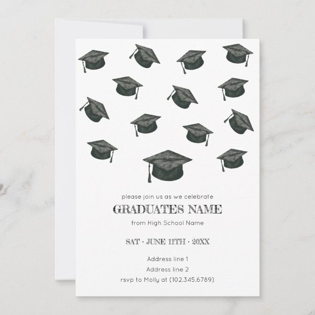 Invitation à la fête de fin d'études (Devant)