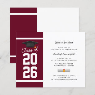 Invitation à la fête de fin d'études 2026 Bourgogn
