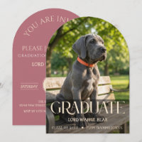 Invitation à la fête de fin d'études de chien Phot
