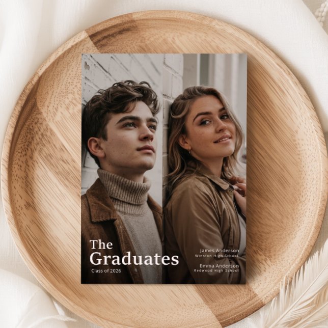 Invitation à la fête de fin d'études de deux diplô (Créateur téléchargé)