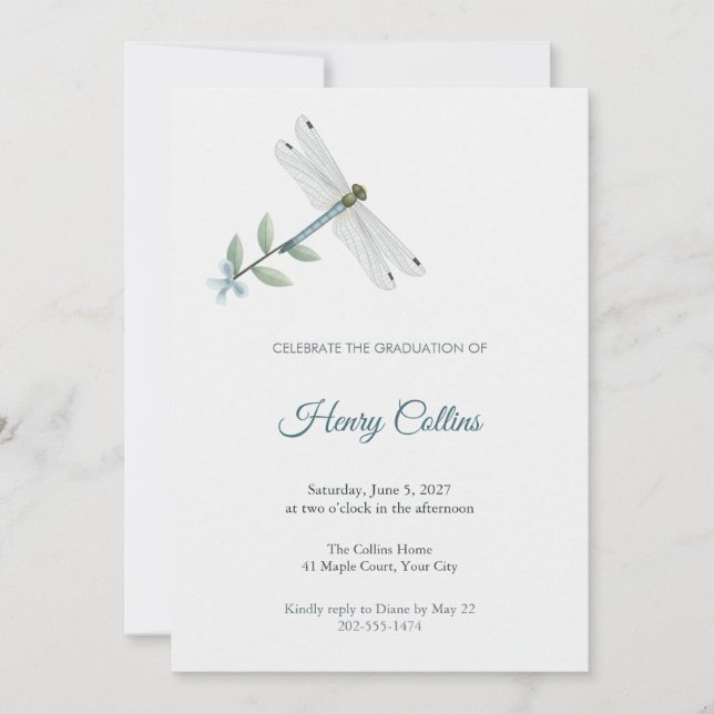 Invitation à la fête de fin d'études de l'Inspecte (Devant)