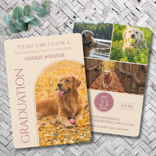 Invitation à la fête de fin d'études du chien Phot