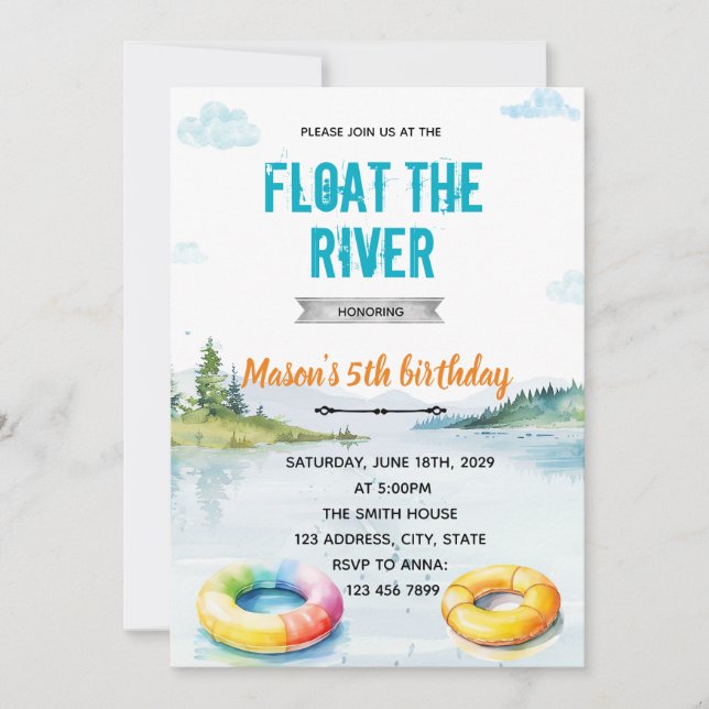 Invitation à la fête de flotteurs fluviaux (Devant)