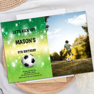 Invitation à la fête de foot brillante
