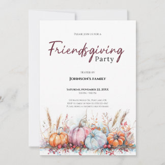 Invitation à la fête de Friendsgiving