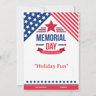 Invitation à la fête de fun de la fête du Memorial