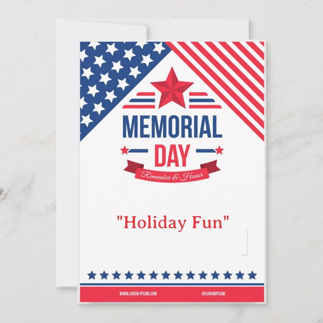 Invitation à la fête de fun de la fête du Memorial ("Memorial Day "Holiday Party Invite")