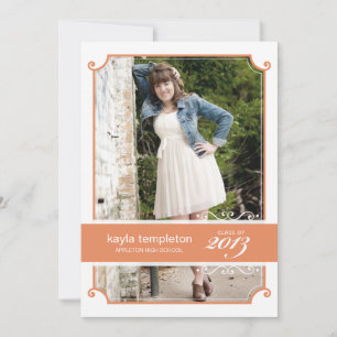 Invitation à la fête de graduation de charme Vinta