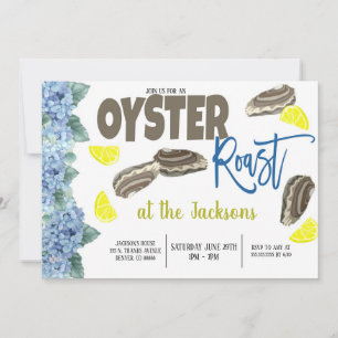 Invitation à la fête de grillades d'huitres