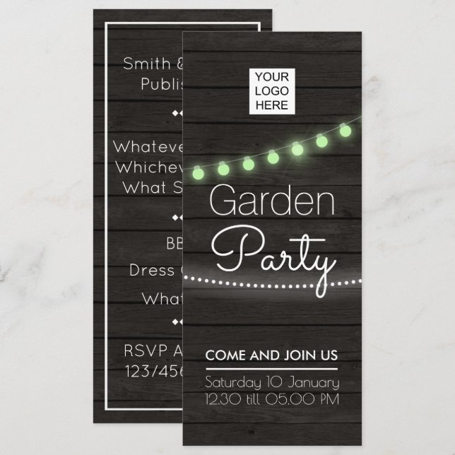 Invitation à la fête de jardin du siège social (Devant / Derrière)