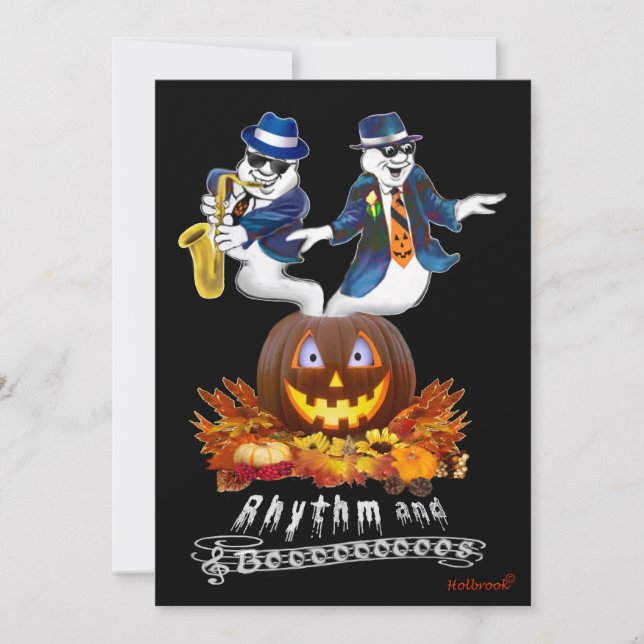 Invitation à la fête de jazz Halloween « Rythme et (Devant)