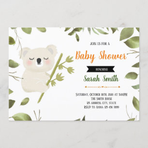 Invitation à la fête de koala