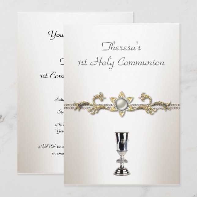 Invitation à la fête de la 1ère communion (Devant / Derrière)