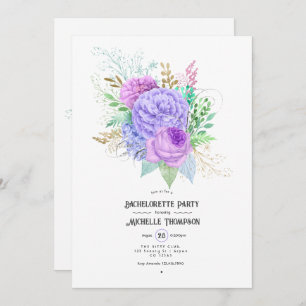 Invitation à la fête de la bachelorette du printem